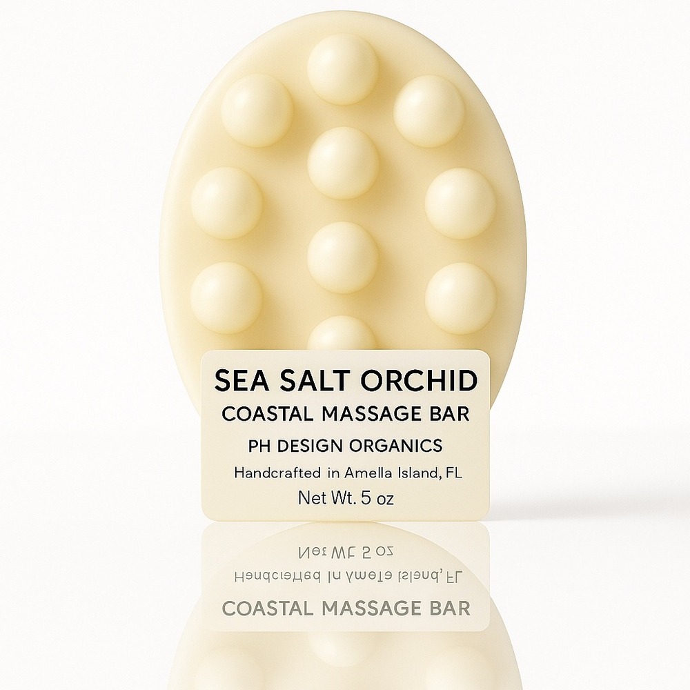 PH Design Organics‎ Sea Salt Orchid Coastal Massage Bar Vegan Handcrafted